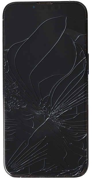 Ein Handy mit gesplittertem Display